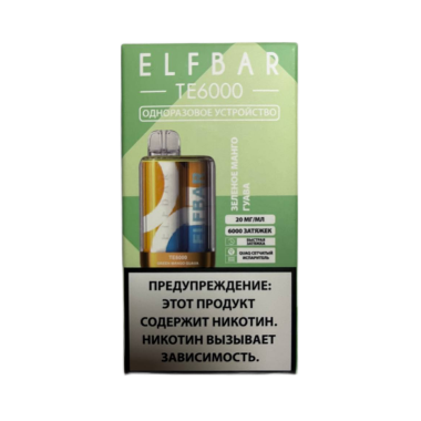 ELFBAR 6000 TE Зеленое манго гуава ELFBAR 6000 TE Зеленое манго гуава