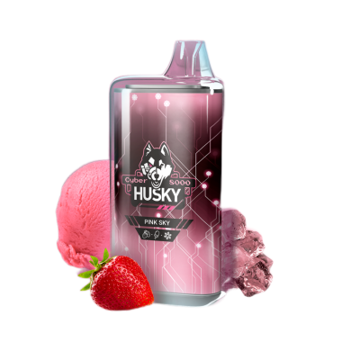 HUSKY CYBER NEW 8000 Клубничное мороженое лёд HUSKY CYBER NEW 8000 Клубничное мороженое лёд